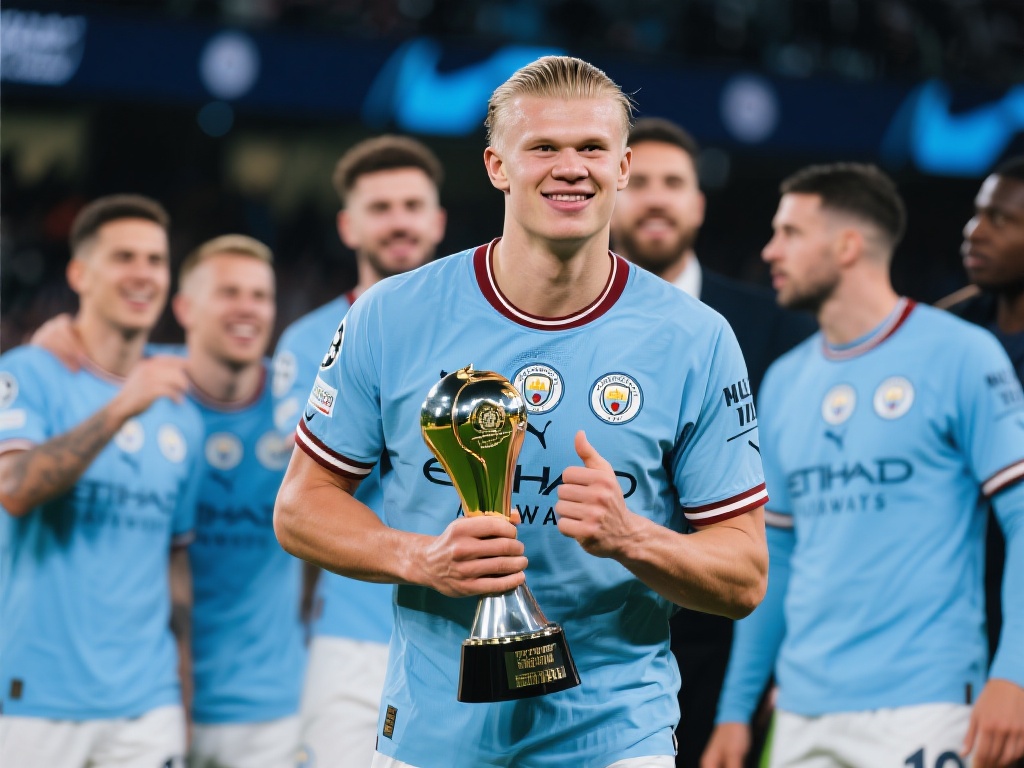 官方宣布:哈兰德荣膺2023环足奖年度最佳球员 哈兰德的胜利也离不开曼城队整体的默契和他